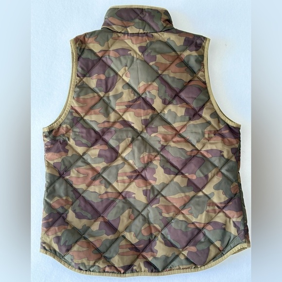 J.Crew Camouflaged Quilted Puffer Vest Down Fill Size Medium EUC - Picture 3 of 6